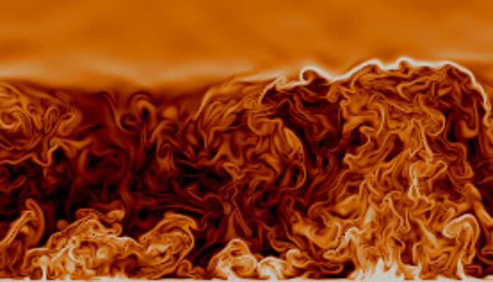 A simple model of convection to study the atmospheric surface layer