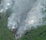 July 2021 Saskatchewan fires captured by Sentinel Hub (Copernicus).