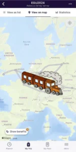 Picture of going to EGU by train