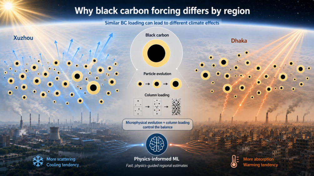 Why the Same Soot Can Warm One City and Cool Another
