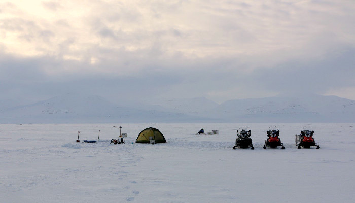 Camping on the Svalbard coast