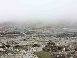 A glacier flood threatened the village of Chukung [Credit: D. Rounce]