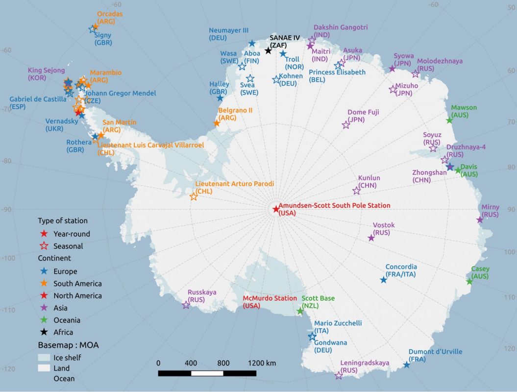 map of antarctic stations Cryospheric Sciences Image Of The Week Where Do People Stay In map of antarctic stations