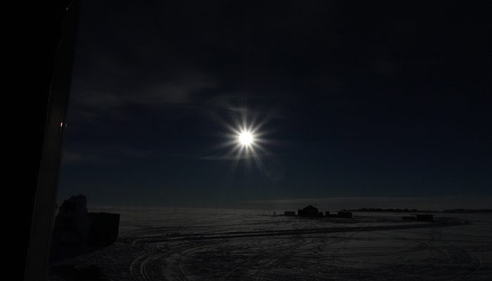 Lights out: cryosphere instruments perfectly placed to study solar eclipse