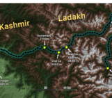 The route of our journey from Srinagar to Panikhar.