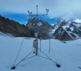 Weather station on the snow