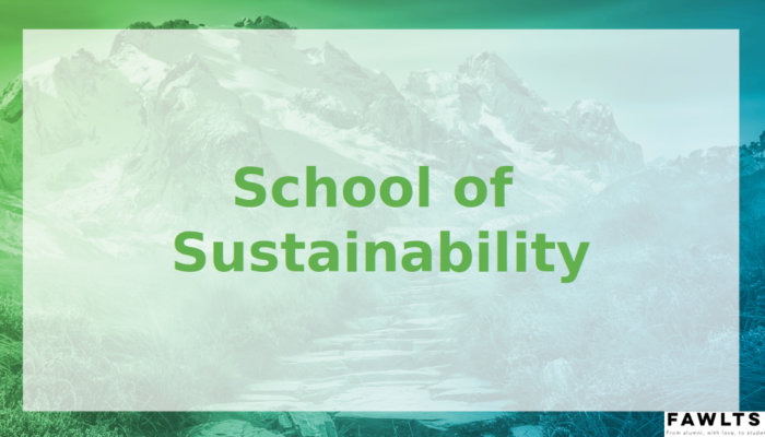 Let’s go to School of Sustainability!
