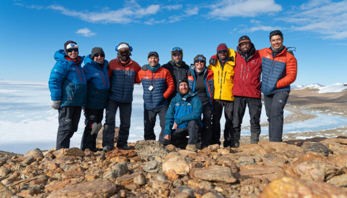 A group of 10 individuals forming the team for the fieldwork