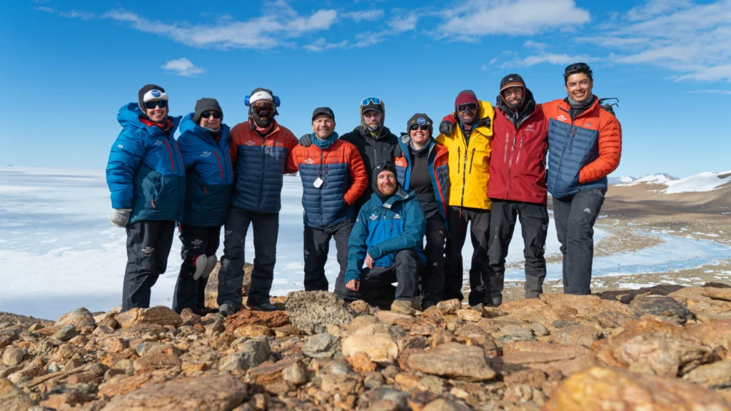 A group of 10 individuals forming the team for the fieldwork