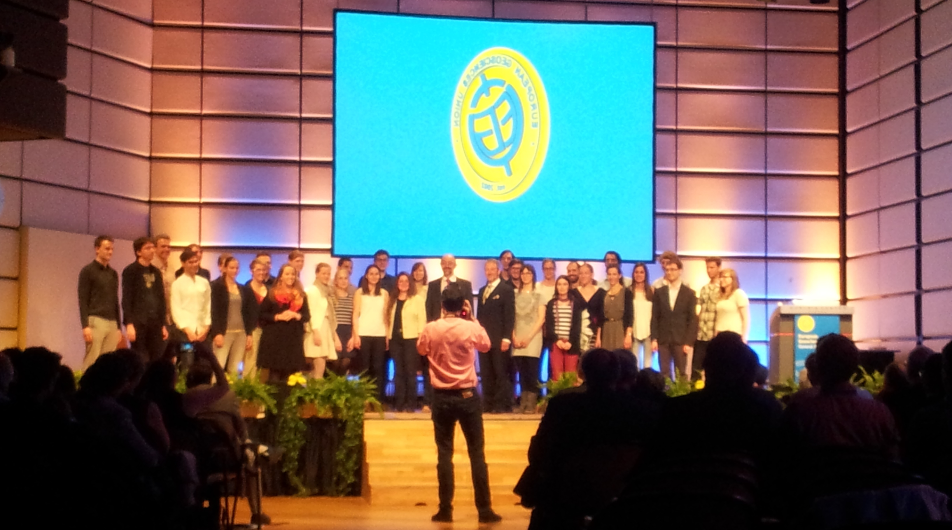 Award Ceremony at the EGU GA 2015. Will you be on stage next year?