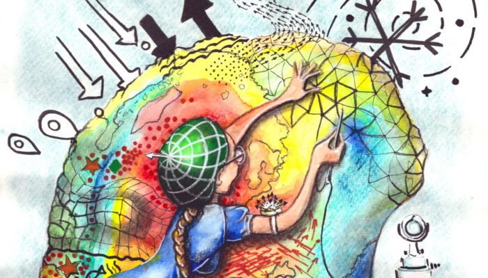 The Geodetic Tailor (cropped). Cartoon by Eda Uzunoglu, distributed by geodesy.science/cartoon. CC BY.