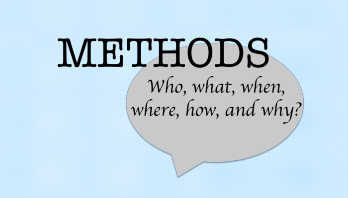 Writing the Methods Section
