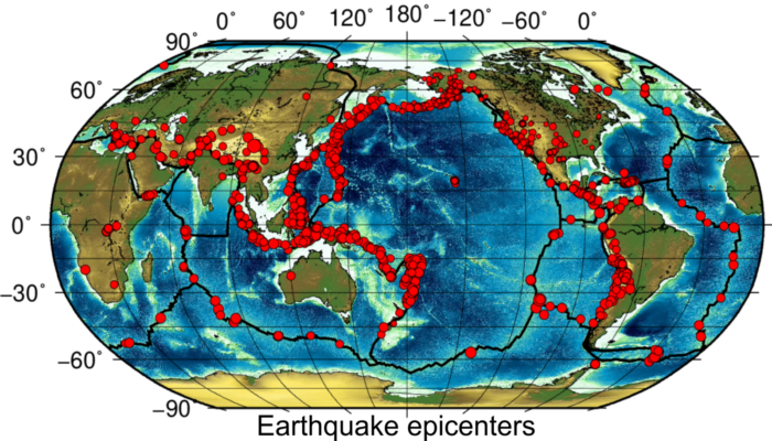 Earthquakes within the plates