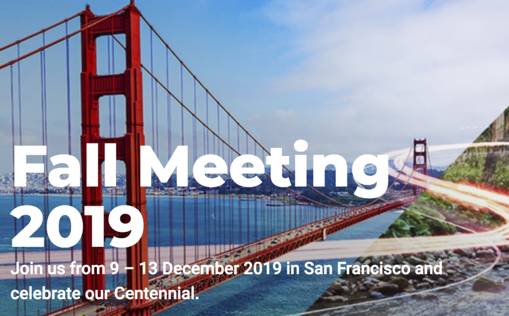 AGU19 – we’ll be back, soon!