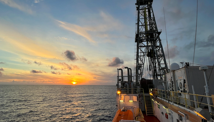 View aboard the JOIDES Resolution