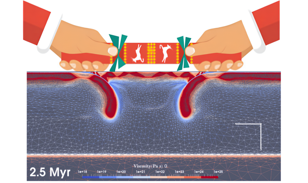 Dual inward dipping subduction: A Christmas Cracker Model