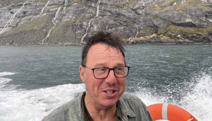 A portrait of Professor Chris D. Clark, in Greenland.