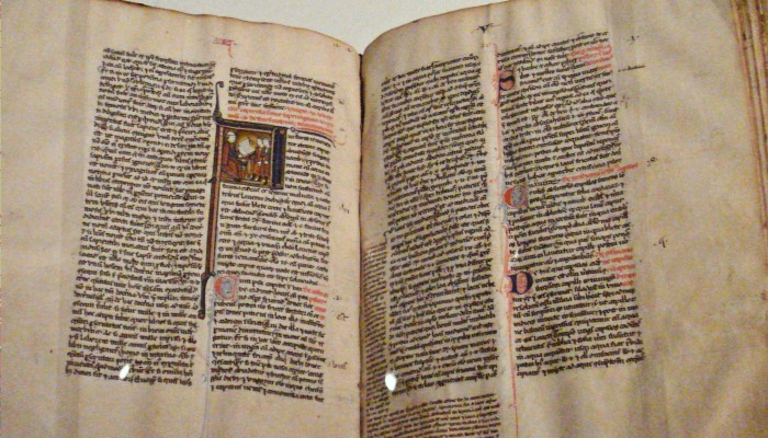 Photo of a medieval medical manuscript translated from Arabic in the 2nd half of the 13th Century.