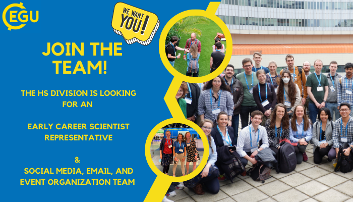 Join the  Early Career Scientist Representative (ECS Rep) Team of the  Hydrological Sciences (HS) Division of EGU