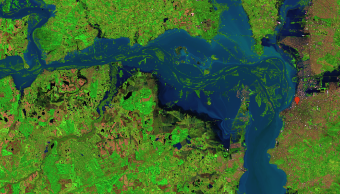 Severe flooding that left the metropolitan region of Porto Alegre, the capital of Rio Grande do Sul, Brazil, submerged.