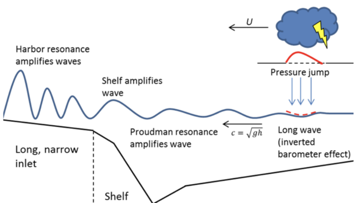 When the atmosphere moves the sea: Meteotsunami waves