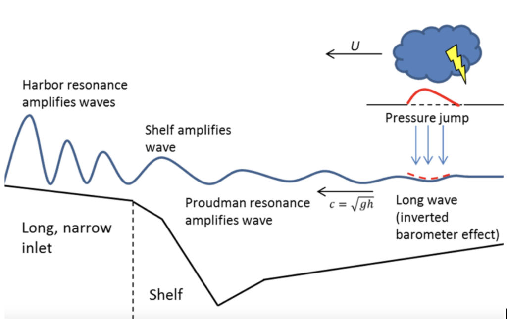 When the atmosphere moves the sea: Meteotsunami waves