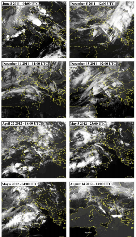 Twenty-four separate examples of linear-cloud formations over Italy (January 2010 to December 2013), including the instance for 22 April 2012 that Guangmeng and Jie (2013) claim led them to predict the M = 6.0 Earthquake on 20 May 2012