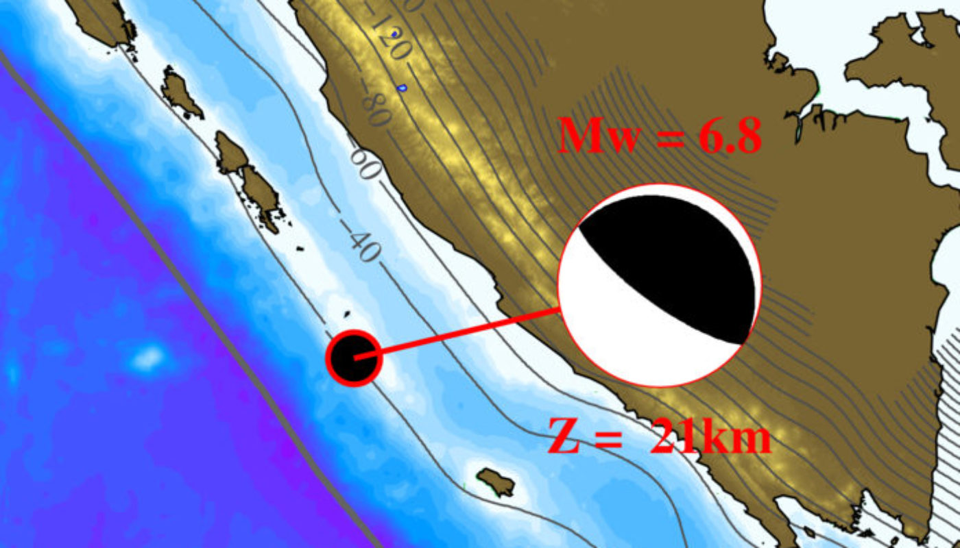 Seismology Earthquake Of The Month Bengkulu Indonesia M 6 8 6 9