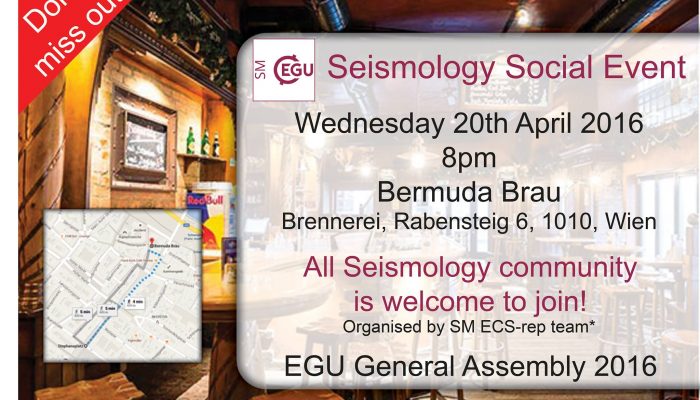 EGU GA 2016 Seismology social evening