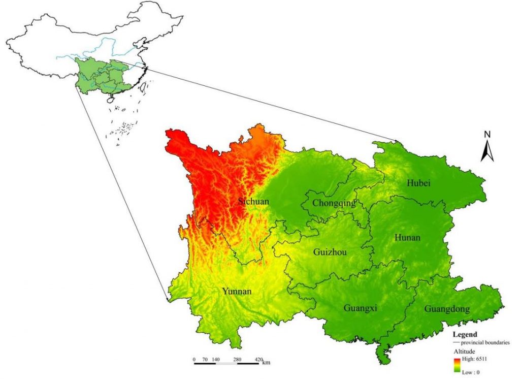 The main provinces of karst rocky desertification in southwest China. Image included in the original paper.