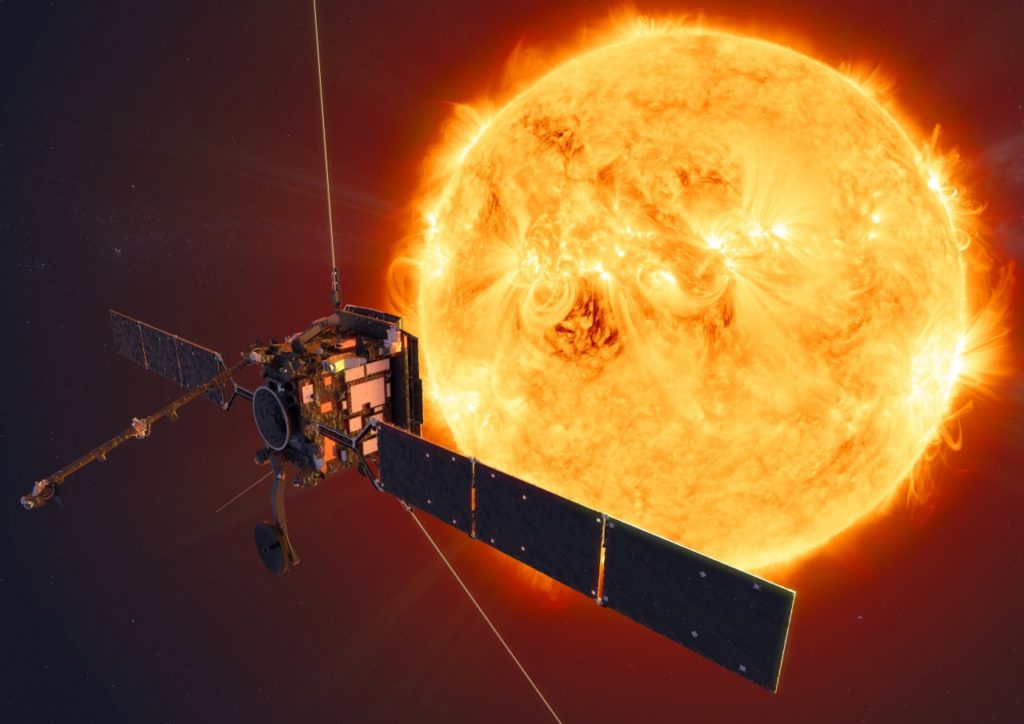 An artists impression of the Solar Orbiter spacecraft
