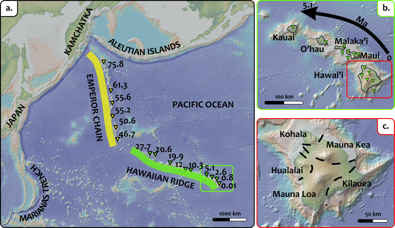 Tectonics and Structural Geology | Geomythology. Hawaii islands and the ...