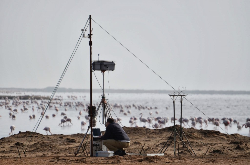 Servicing the Walvis Bay Automatic Weather Station (AWS) site. (Credit: F. Eckardt)