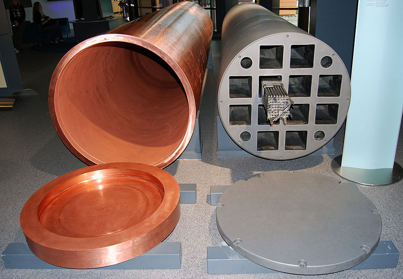 An example of an engineered barrier – the Sweedish KBS 3 capsule for nuclear waste. (Credit: Wikimedia Commons user kallerna)