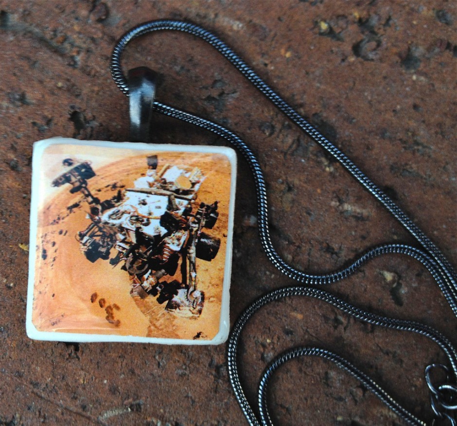 Mars Curiosity Rover pendant necklace by MarsBling