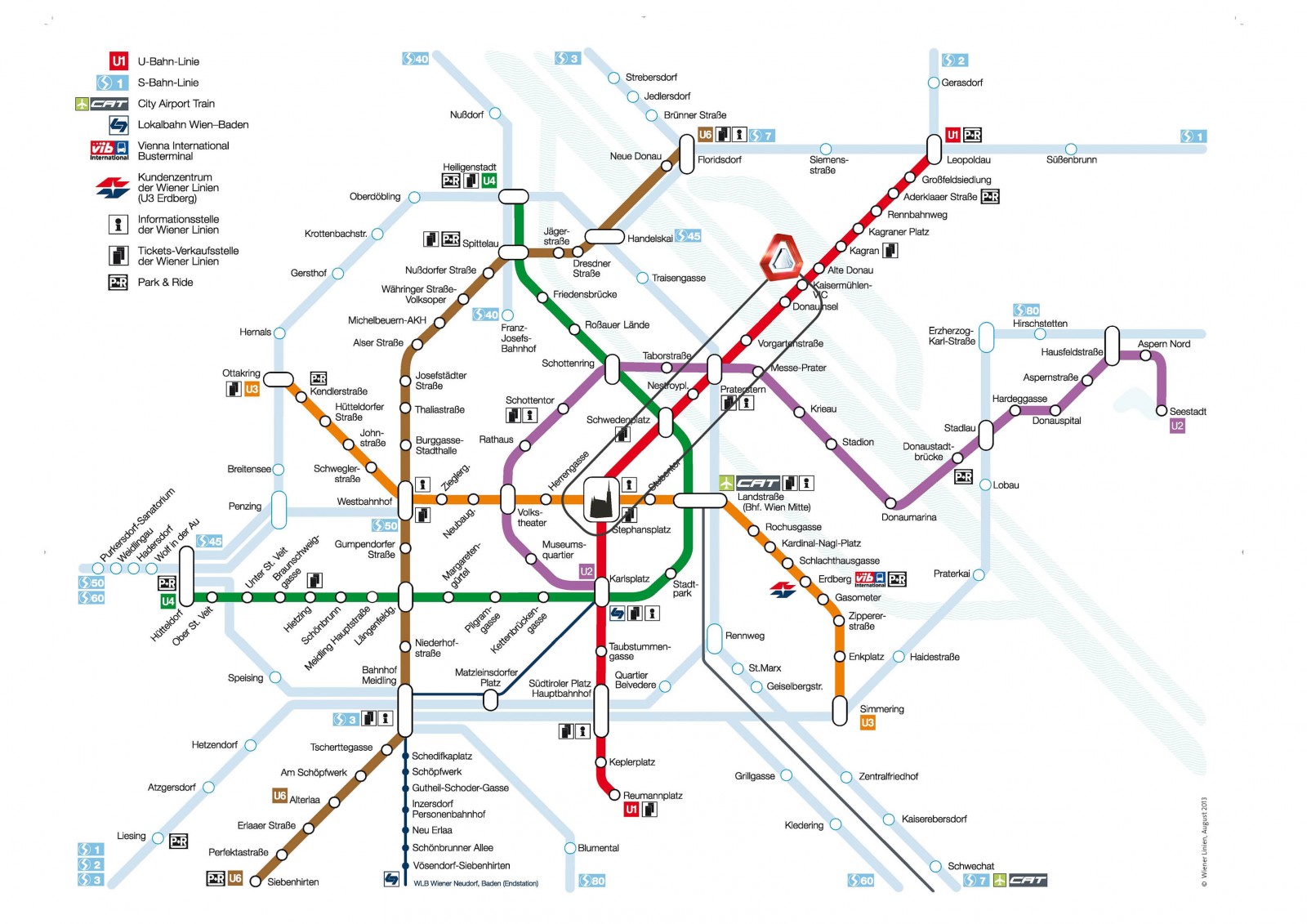 The ACV is located next to the Kaisermühlen/Vienna Int. Centre metro station (click for larger).