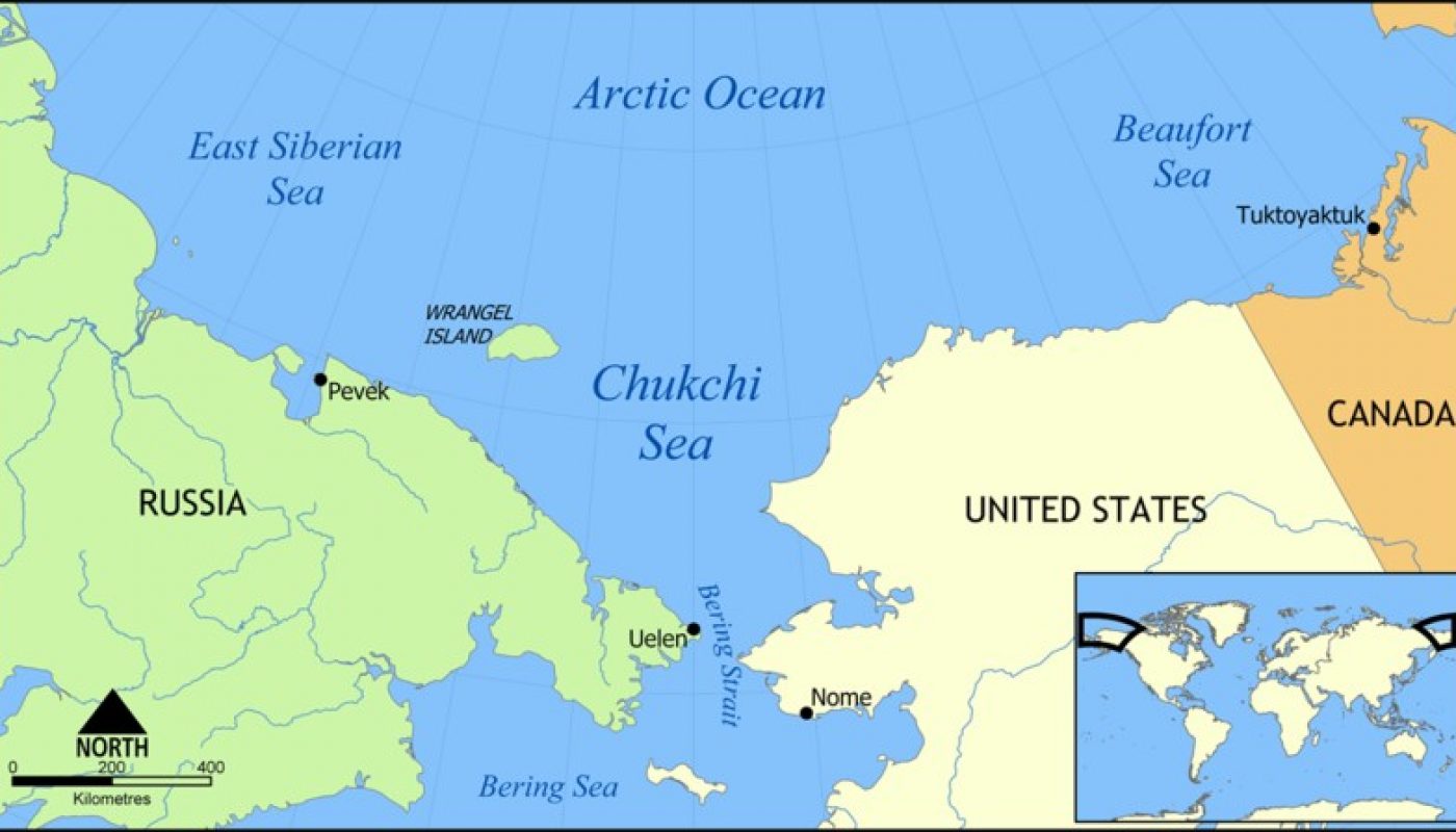 bering strait world map