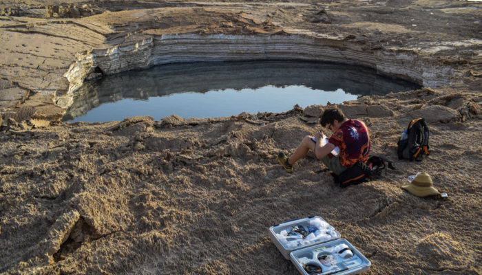 Imaggeo on Mondays: Sampling sulfurous sinkhole water