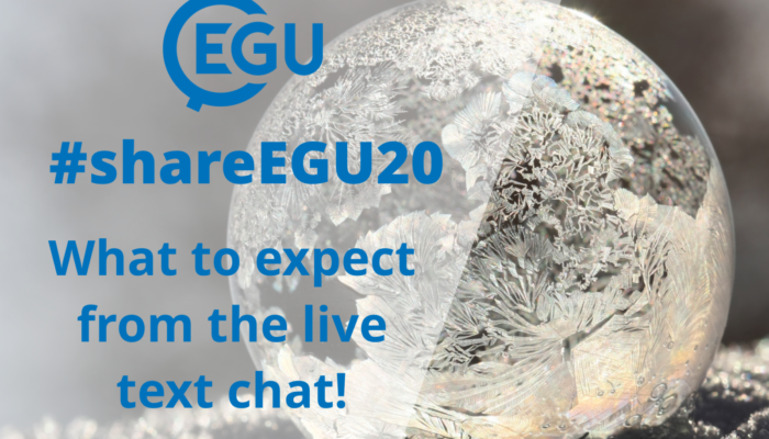 #shareEGU20: what to expect from the live text chats