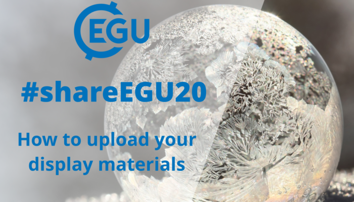 #shareEGU20: uploading your materials, a webinar and walk-through