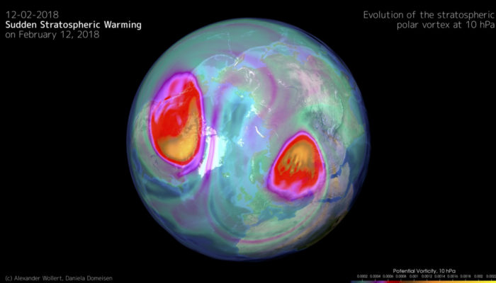 Imaggeo On Monday: The sudden stratospheric warming on February 12, 2018