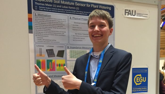 Geo Talk: One of the youngest EGU 2016 General Assembly delegates sends sensor to space