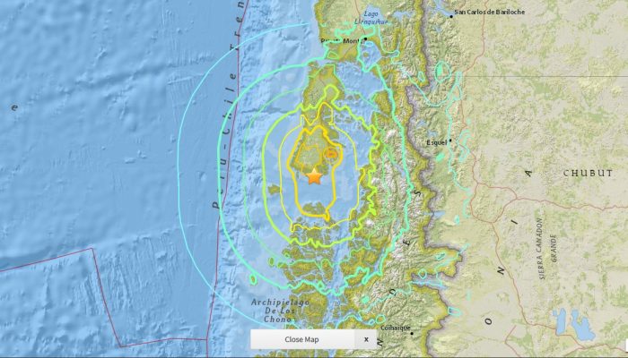 Chile, Chiloe earthquake