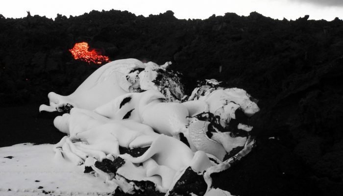 Imaggeo on Mondays: Snow folded by advancing lava
