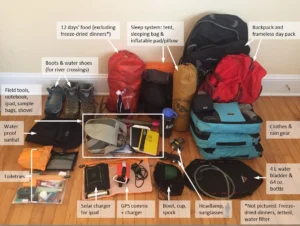 What is in your field rucksack? Backpacking in the wilderness