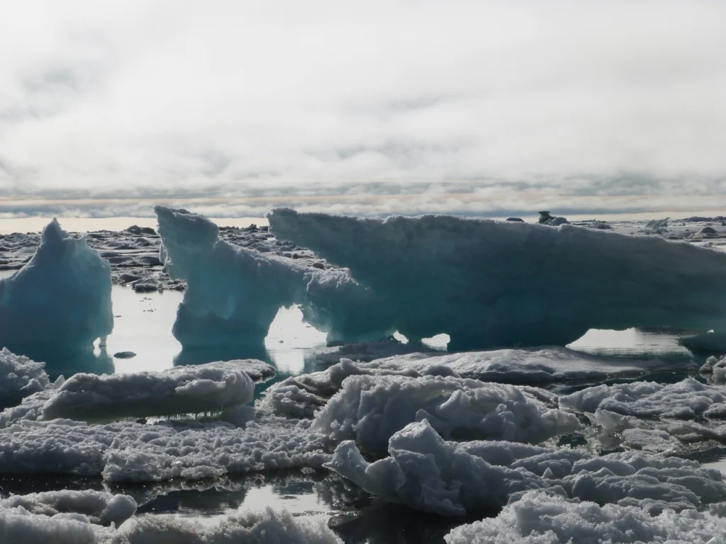 Sea ice breaking on the Chukchi Sea, Barrow, July 2014