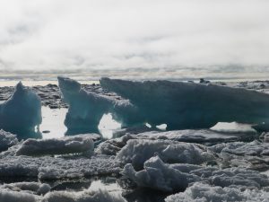 Sea ice breaking on the Chukchi Sea, Barrow, July 2014