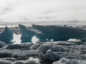 Sea ice breaking on the Chukchi Sea, Barrow, July 2014