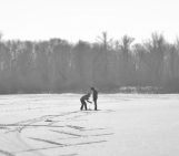 Ice drilling in Saratov