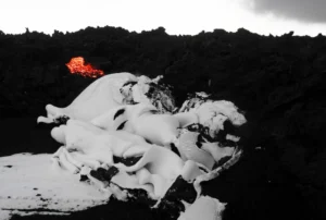 Imaggeo on Mondays: Snow folded by advancing lava